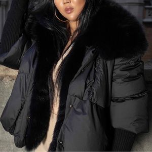 Puffer jacket with gorgeous genuine Fox Fur!